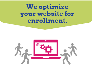 We optimize your website for enrollment